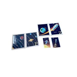 Kids Bedroom Art Prints Outer Space Astronaut Set